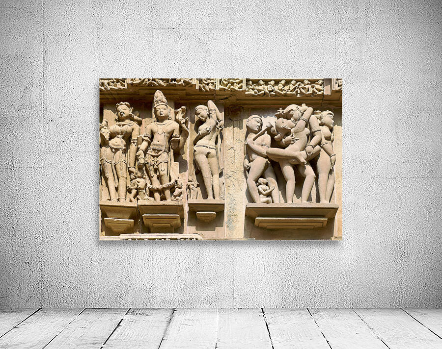 India Madhya Pradesh Khajuraho. The hindu erotic temples Wall Preview