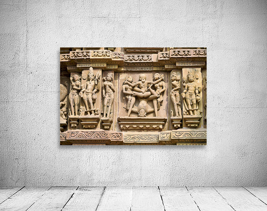 India Madhya Pradesh Khajuraho. The hindu erotic temples Wall Preview