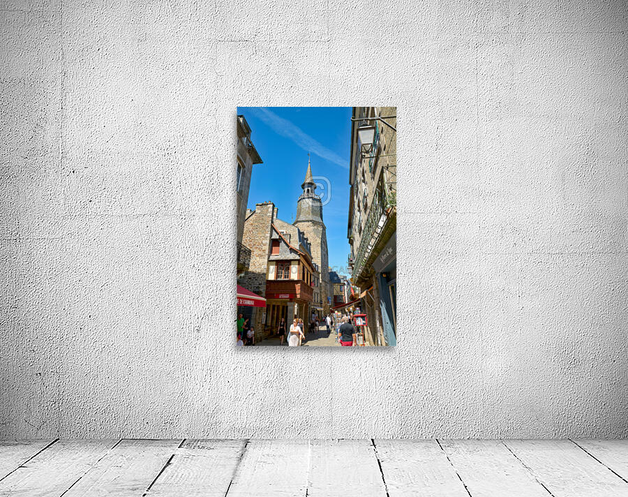 Dinan Brittany France. Tour de lHorloge clock tower Wall Preview