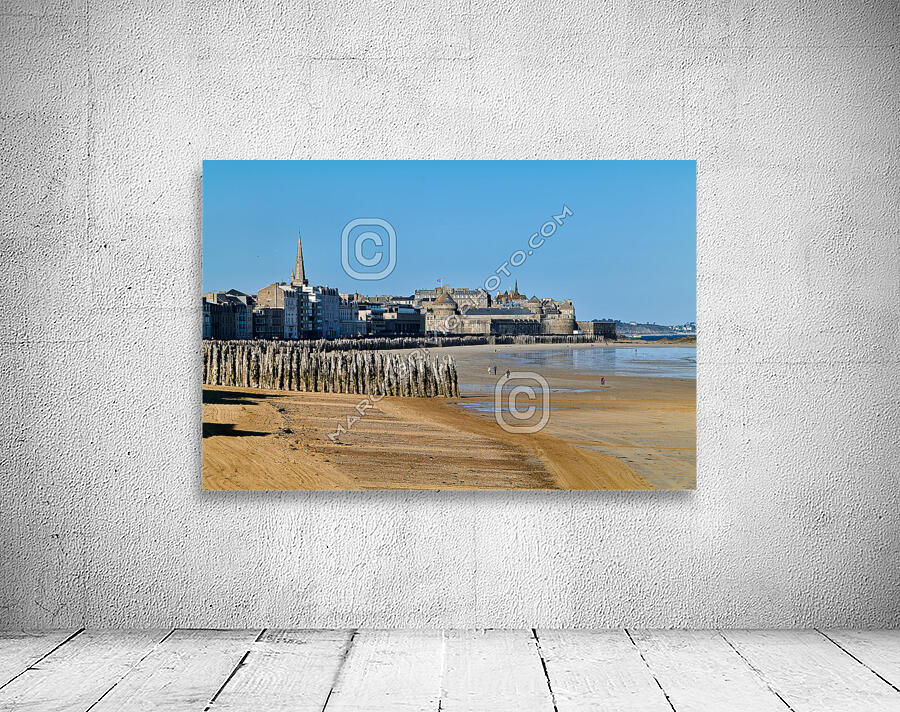 Saint Malo Brittany France. Grand plage du Sillon Sillon beach Wall Preview