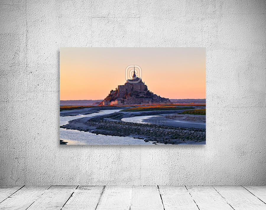 Mont Saint Michel Normandy France at dusk Wall Preview
