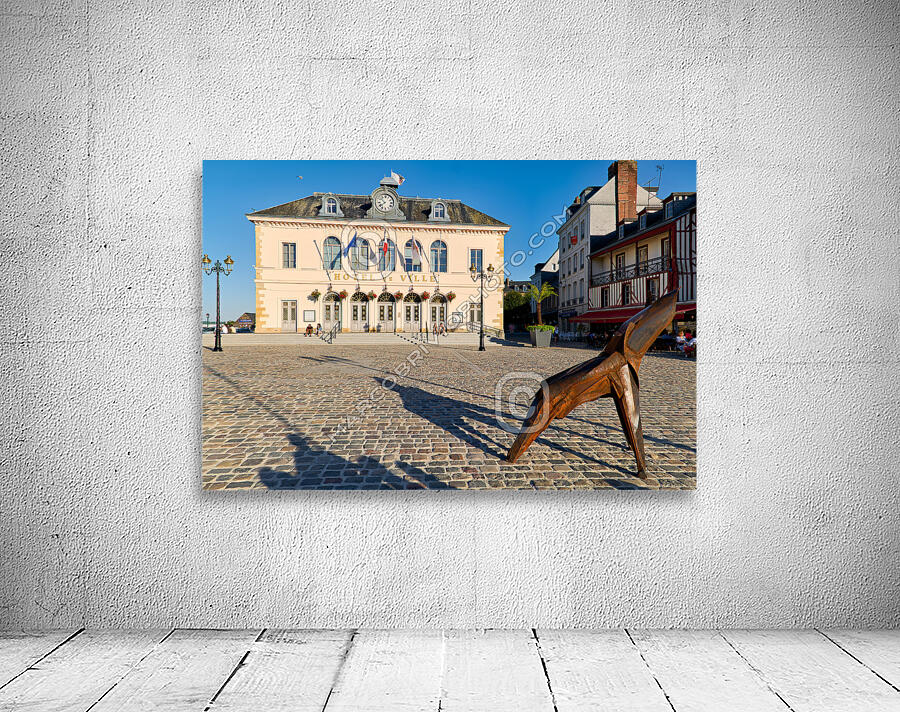 Honfleur Normandy France. The town Hall Hotel de Ville Wall Preview