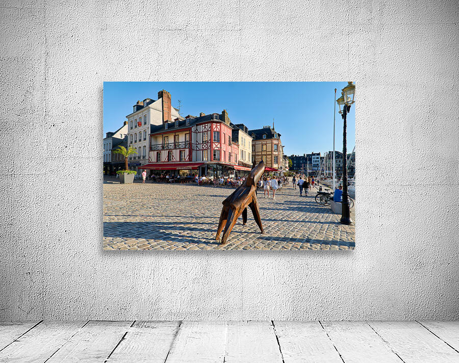 Honfleur Normandy France. Restaurants and cafe at the harbour Wall Preview