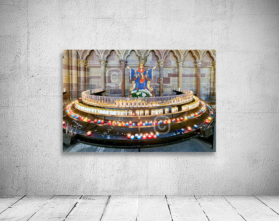 Strasbourg Alsace France. Alsace Wine Route. The Cathedral. Votive candles Wall Preview