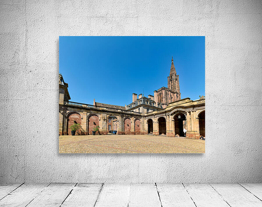 Strasbourg Alsace France. The Cathedral Notre Dame seen from Palais Rohan Wall Preview