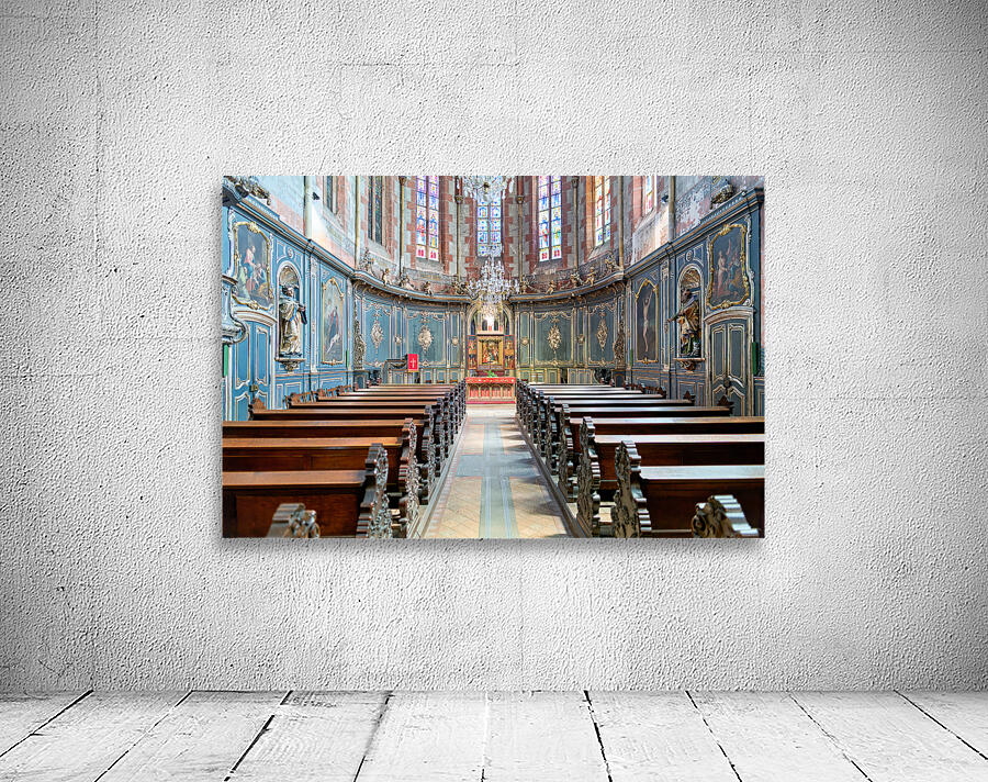 Strasbourg Alsace France. The protestant church Saint Pierre le Jeune Wall Preview