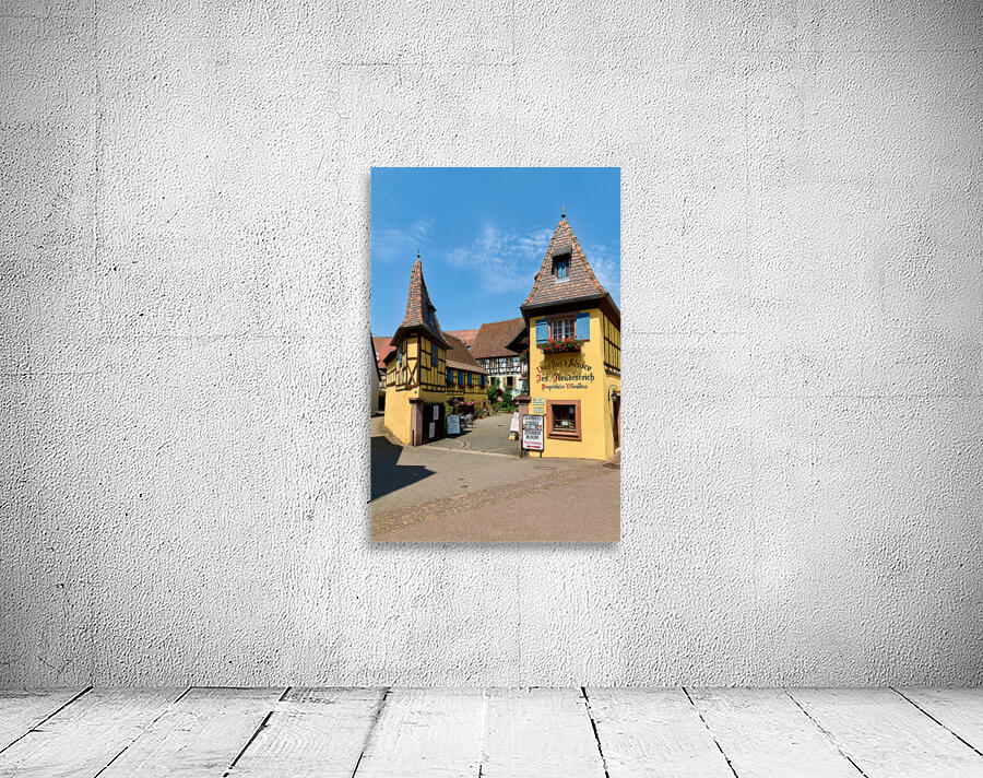 Eguisheim Alsace France. Alsace Wine Route. The timber framed houses in old town Wall Preview