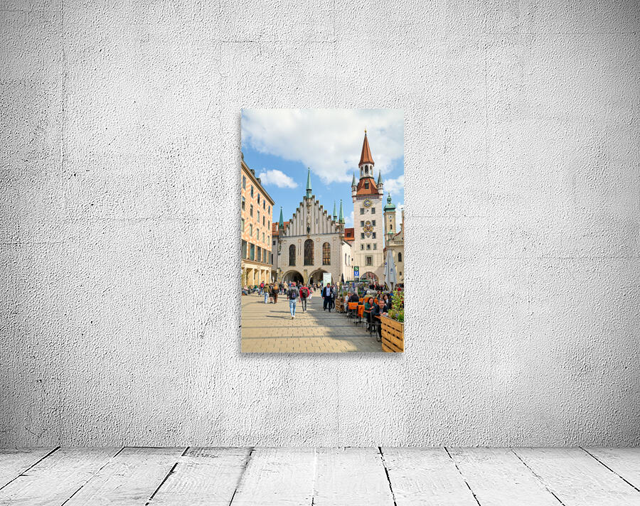 Germany Bavaria Munich. The old town hall Altes Rathaus. Marienplatz. Marys square Wall Preview