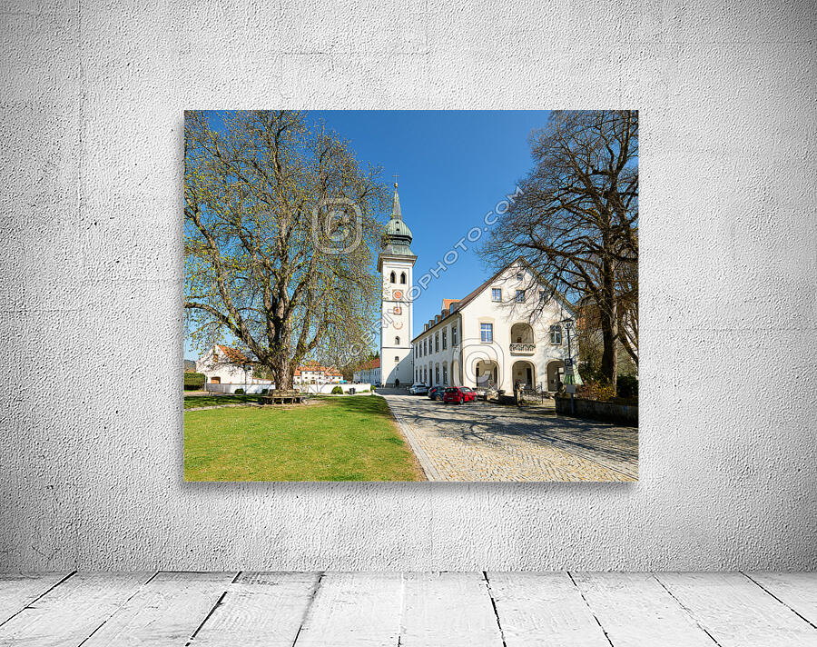 Germany Bavaria Romantic Road. Rottenbuch. Maria Geburt Church Wall Preview
