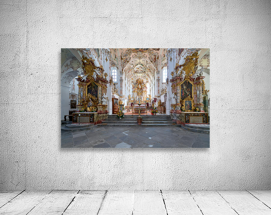 Germany Bavaria Romantic Road. Rottenbuch. Maria Geburt Church Wall Preview