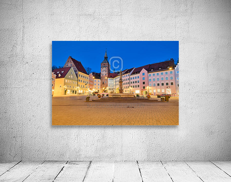 Germany Bavaria Romantic Road. Landsberg am Lech. Hauptplatz square Wall Preview