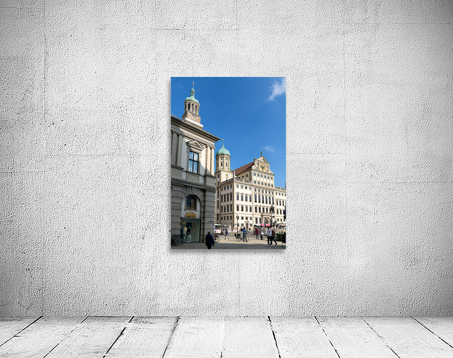 Germany Bavaria Romantic Road. Augsburg. Rathausplatz. Town Hall Wall Preview