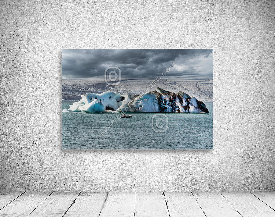 Jökulsárlón is a large glacial lake in southern part of Vatnajökull National Park Iceland. Wall Preview