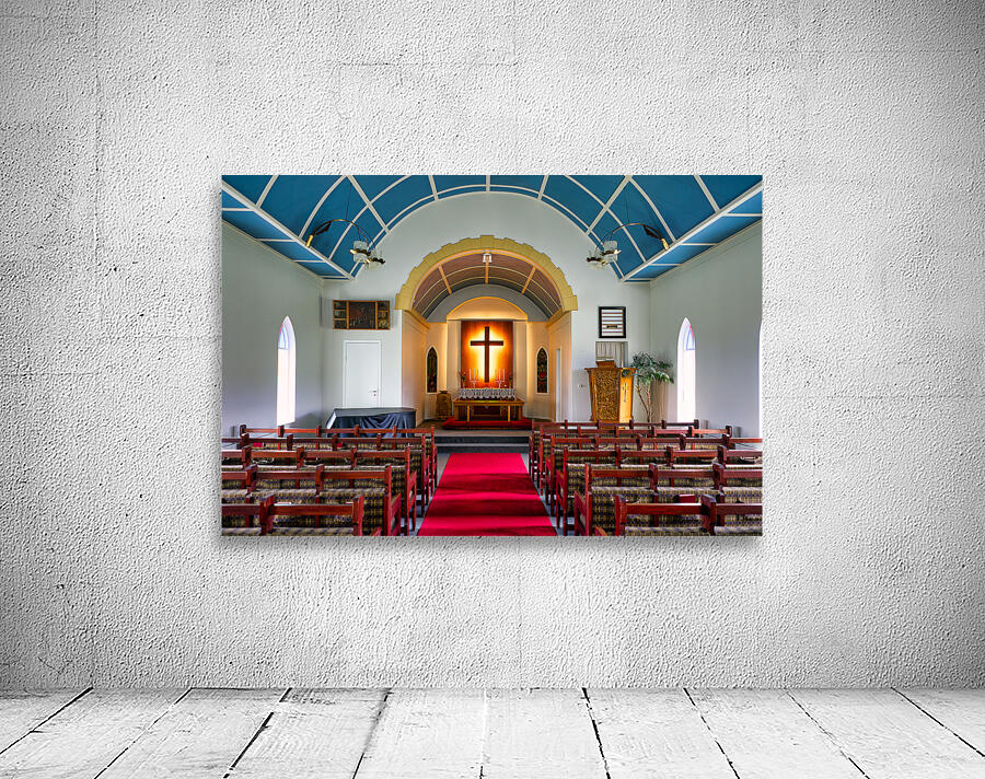 Church of Reykjahlid. Myvatn. Iceland Wall Preview