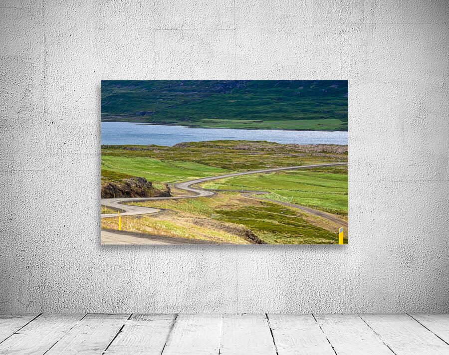 Winding road in Vatnsfjordhur. Iceland Wall Preview