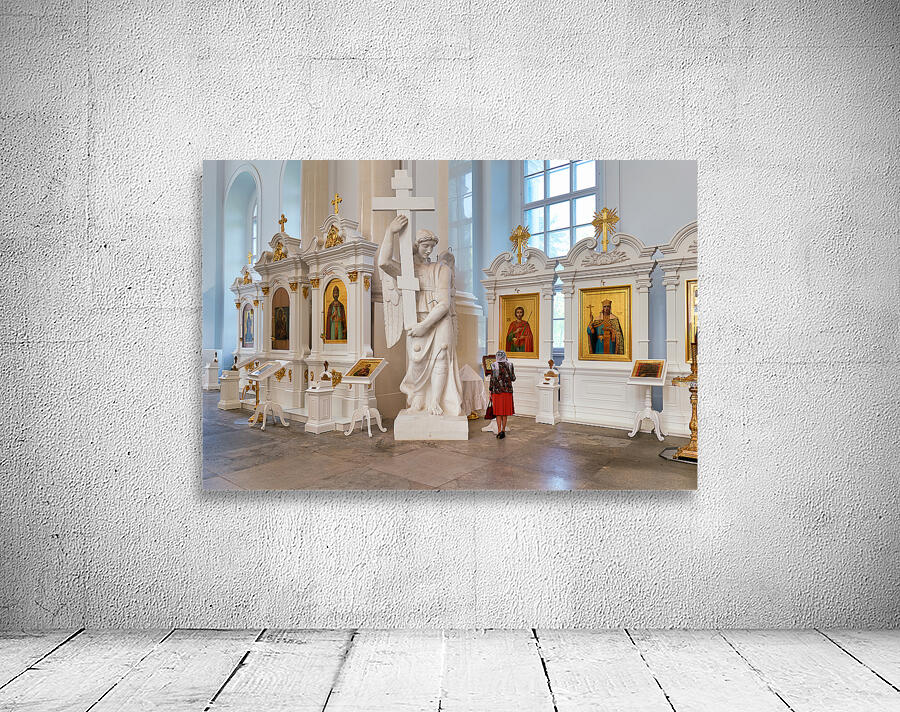 St. Petersburg Russia. Smolny Convent or Smolny Convent of the Resurrection is located on Ploschad Rastrelli on the bank of the River Neva in Saint Petersburg Wall Preview
