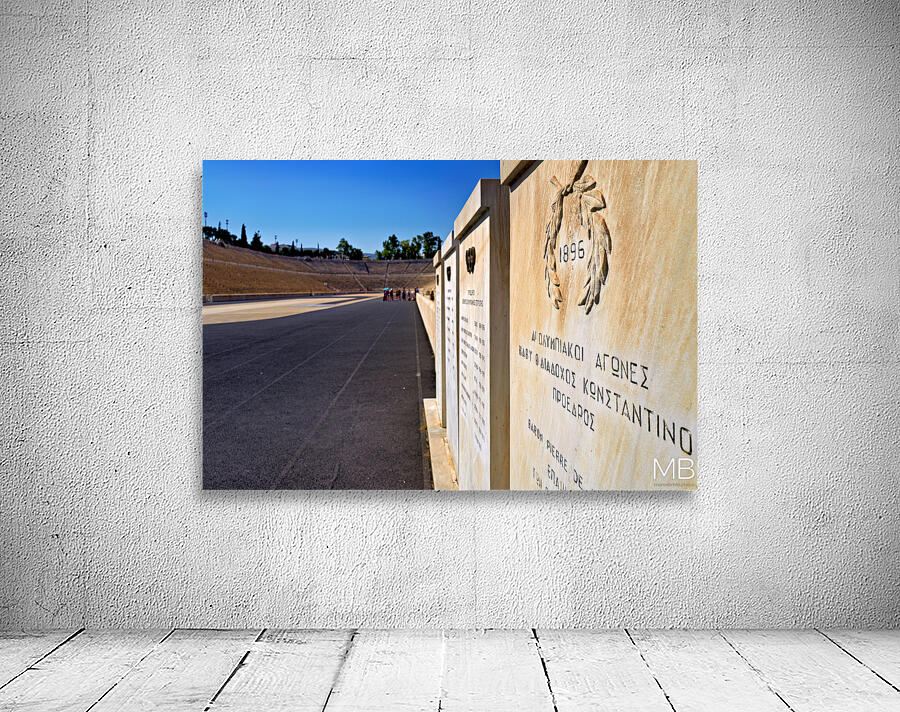 Athens Greece.The Panathenaic Stadium site of the first modern Olympic games in 1896 now hosting ceremonial events & live music concerts. Wall Preview