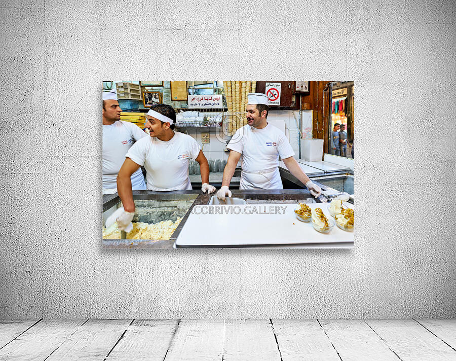 Syria. Bakdash the best ice cream in Damascus Wall Preview