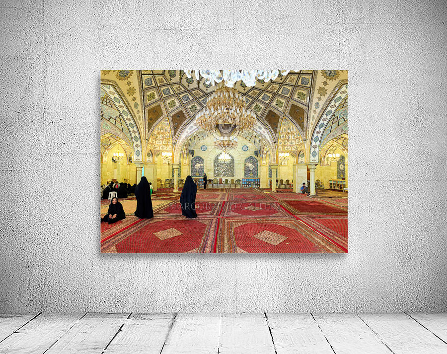 Syria. Damascus. People praying in a mosque Wall Preview