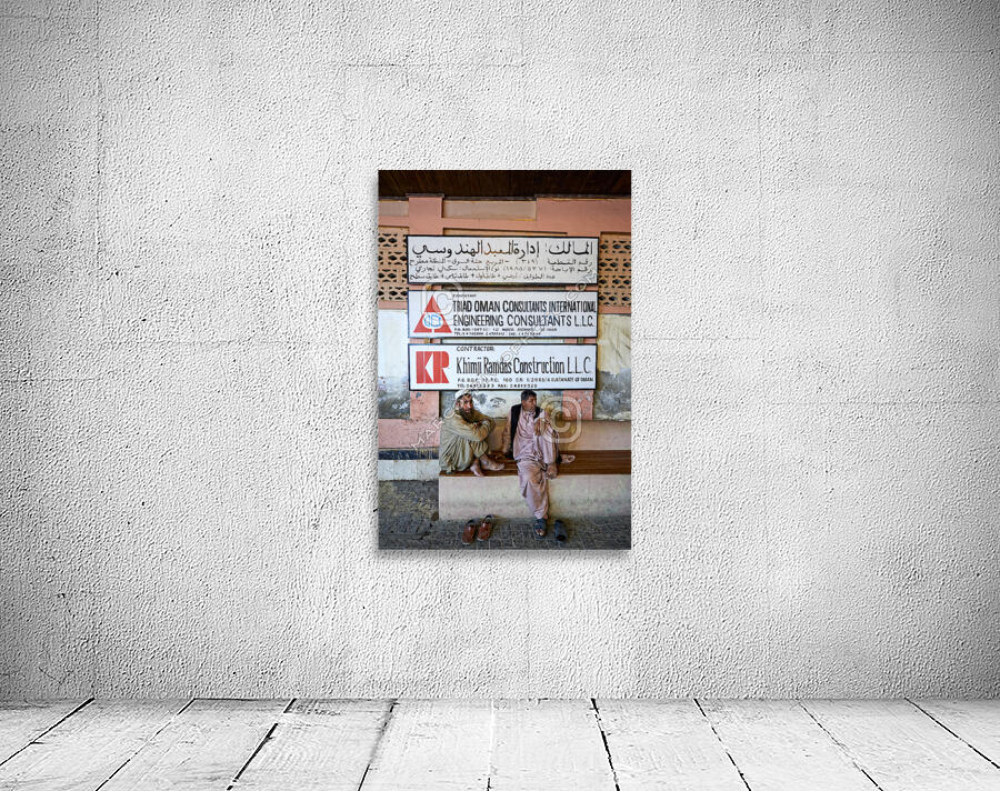 Oman. Muscat. Portrait of omani men Wall Preview