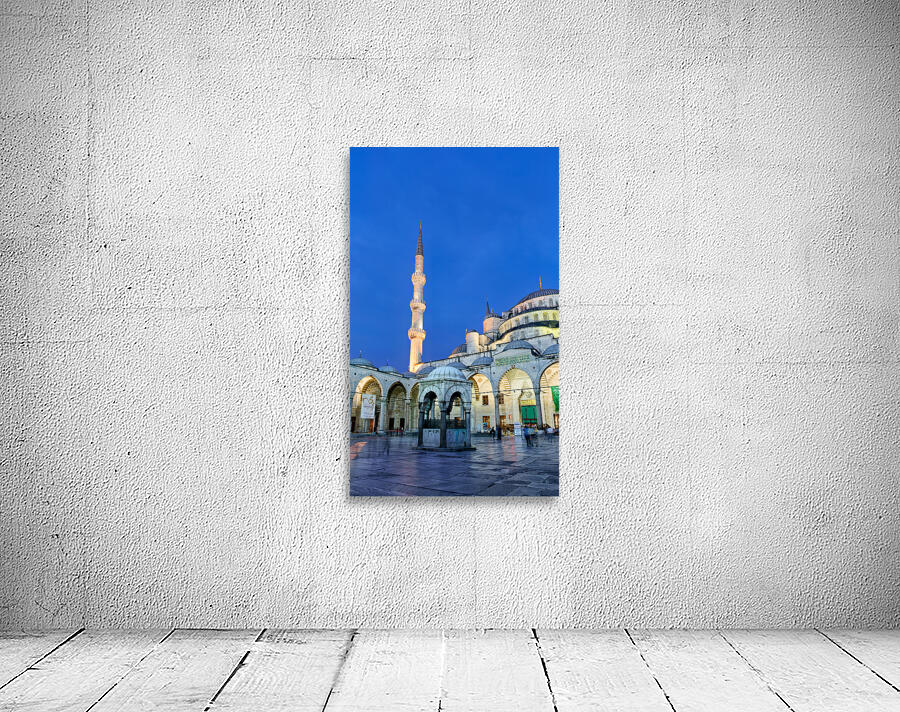 Istanbul Turkey. The Blue Mosque at sunset Wall Preview