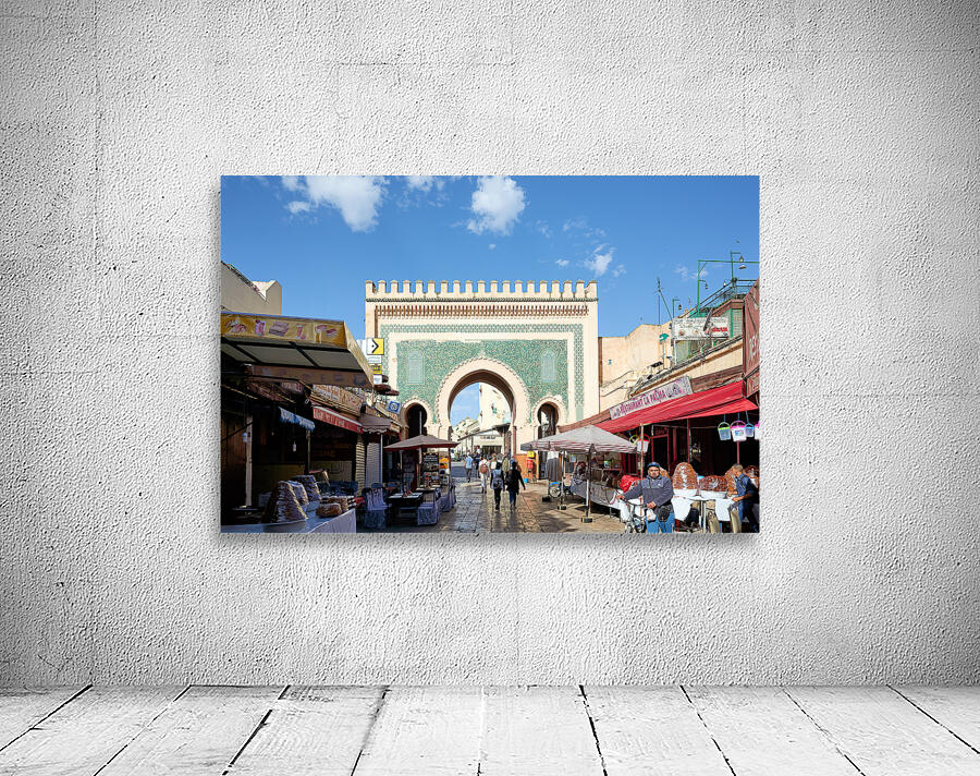 Morocco Fez. Bab Bou Jeloud the blue gate to Medina Wall Preview