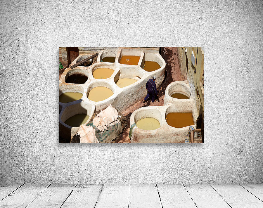 Morocco Fez. Tannery Sidi Moussa in the Medina Wall Preview