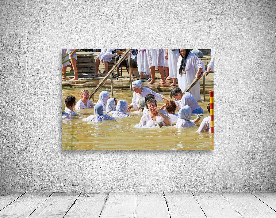 Jordan. Jordan river. Baptism site. The place where Jesus was baptized Wall Preview