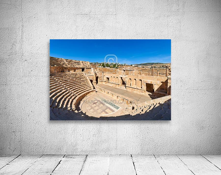 Jordan. The greco roman city of Gerasa Jerash. The theatre Wall Preview