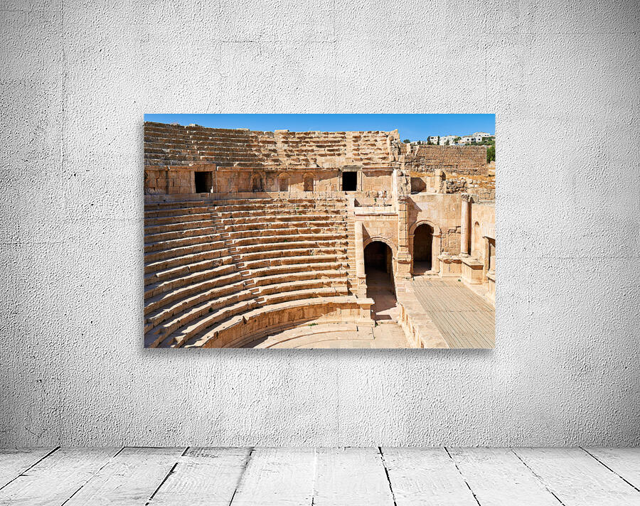 Jordan. The greco roman city of Gerasa Jerash. The theatre Wall Preview