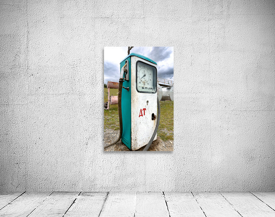 Mongolia. Old style soviet gas station Wall Preview