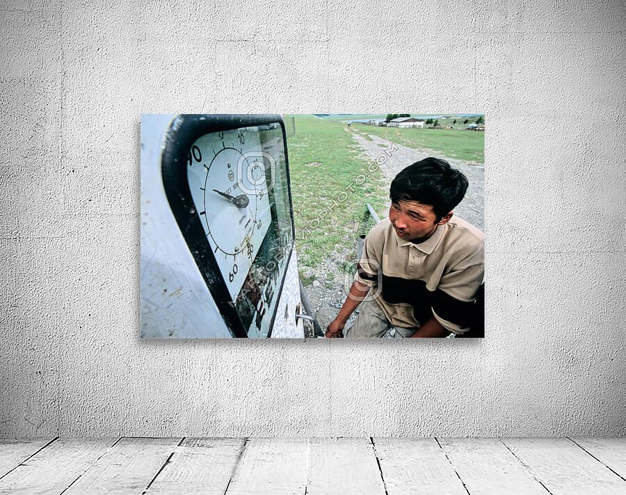 Mongolia. An old-fashioned vintage Petrol Station Wall Preview