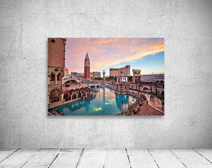 Venetian Hotel at Sunset. Las Vegas Nevada USA Wall Preview