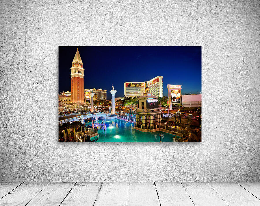 Venetian Hotel at Sunset. Las Vegas Nevada USA Wall Preview