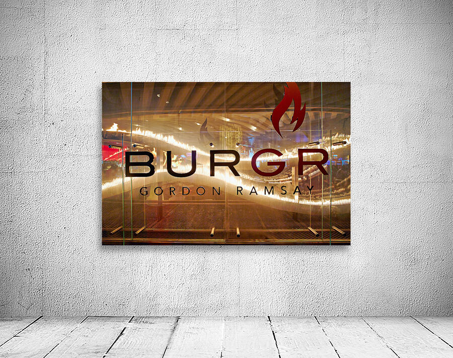 Gordon Ramsay Burgr Gourmet Restaurant. Paris Casino. Las Vegas Nevada USA Wall Preview