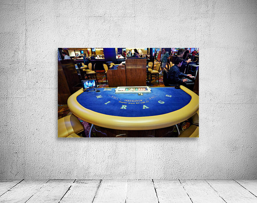 Roulette table at the Casino of Caesars Palace Hotel. Las Vegas Nevada USA Wall Preview