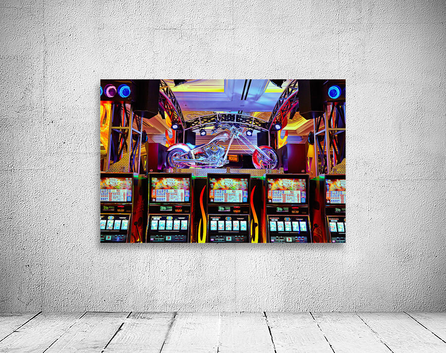 Slot Machines at Venetian Hotel Casino. Las Vegas Nevada USA Wall Preview