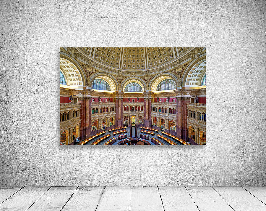Inside the Library of Congress. The Reading Hall. Washington D.C. Wall Preview