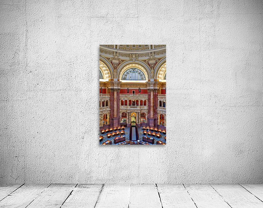 Inside the Library of Congress. The Reading Hall. Washington D.C. Wall Preview