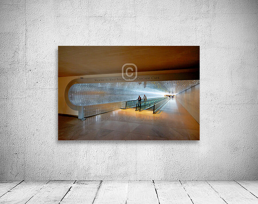 The walkway connecting East and West Buildings of the National Gallery of Art. Washington D.C. Wall Preview