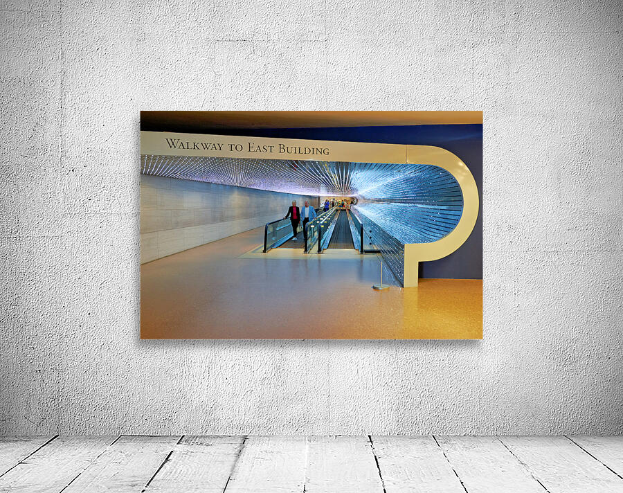 The walkway connecting East and West Buildings of the National Gallery of Art. Washington D.C. Wall Preview