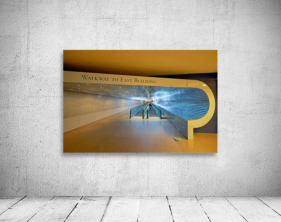 The walkway connecting East and West Buildings of the National Gallery of Art. Washington D.C. Wall Preview