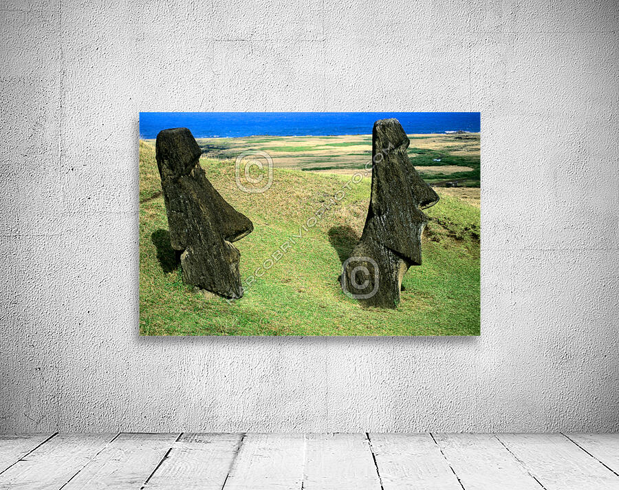 Moai statues at Easter Island Chile. Wall Preview