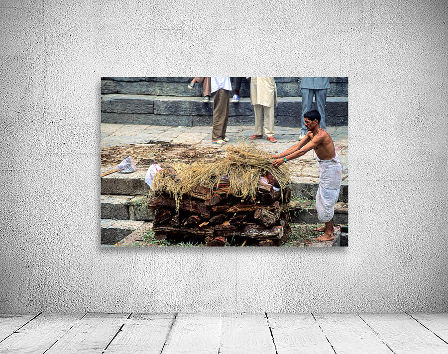 Nepal. Kathmandu. Cremation in Pashupatinath Wall Preview