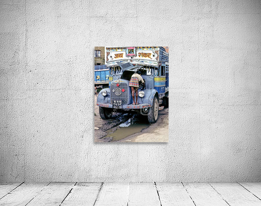 Nepal. Kathmandu. Repairing a truck Wall Preview