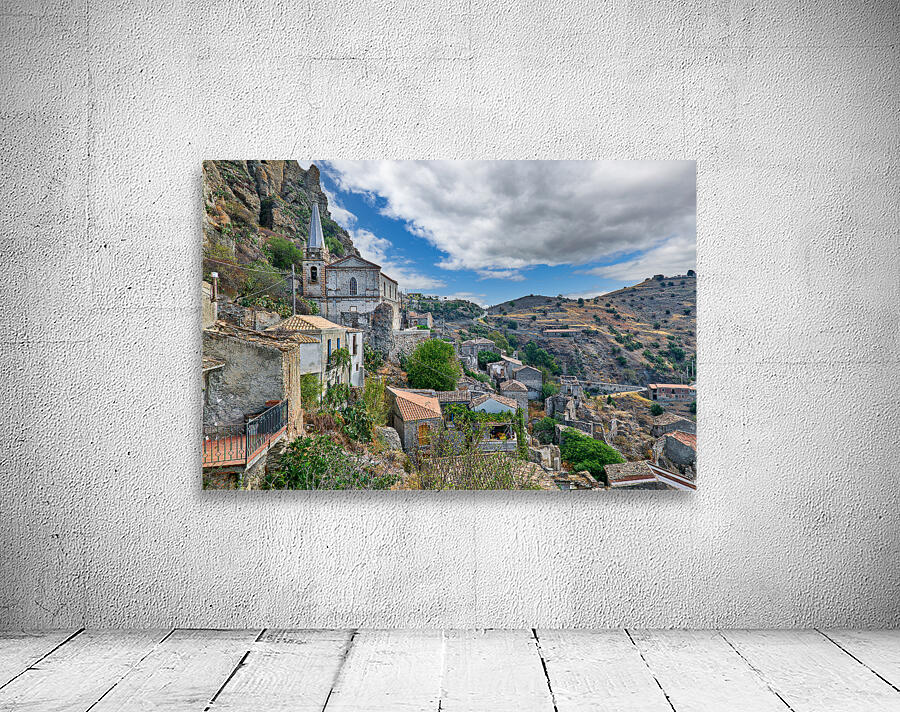 Pentedattilo Calabria Italy. Abandoned ghost town Wall Preview