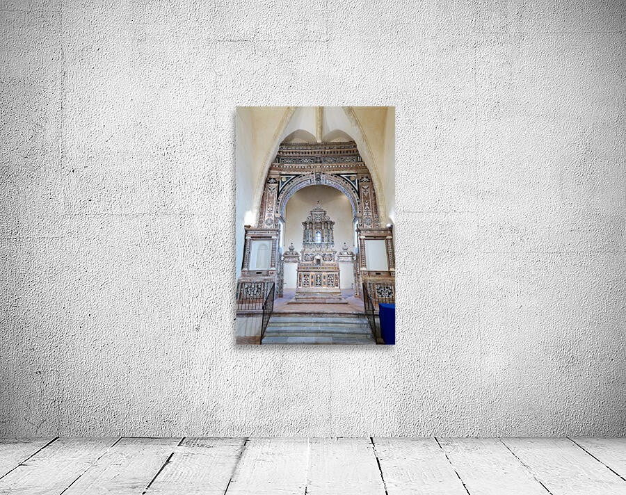 Gerace Calabria Italy. The interior and the baroque altar of Saint Francis of Assisi church Wall Preview
