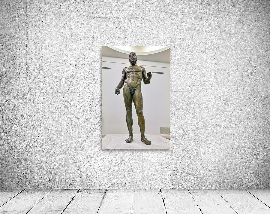 Reggio Calabria. Calabria Italy. The Riace Bronzes at the National Museum of Magna Grecia. Statue B Wall Preview