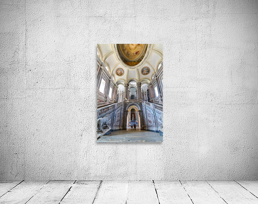 Caserta Campania Italy. The scalone staircase of honour by Luigi Vanvitelli at the Royal Palace Wall Preview