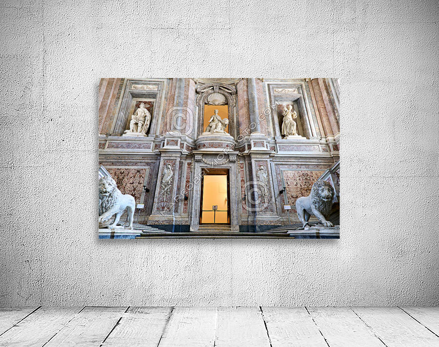 Caserta Campania Italy. The majestic entrance to the Royal Palace Wall Preview